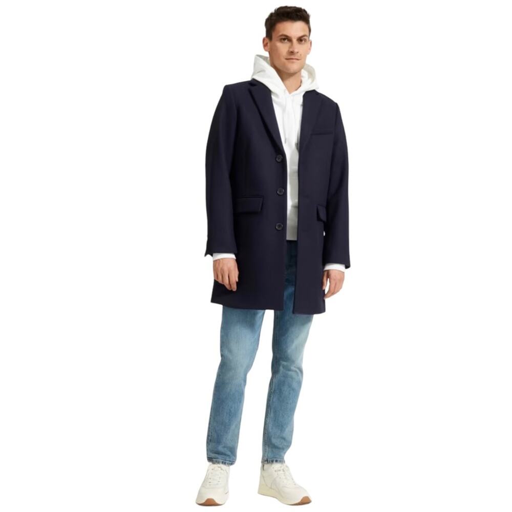 EVERLANE Men's Wool Blend Long Overcoat
